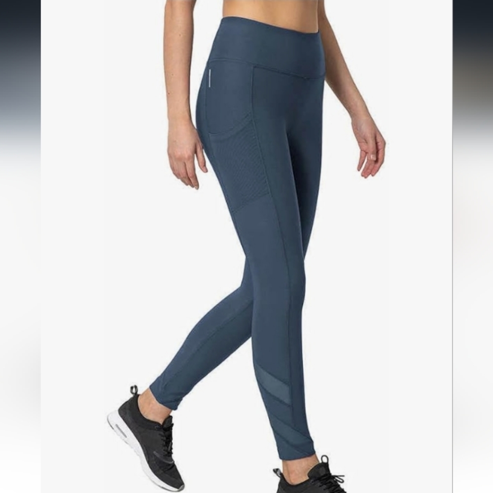 NEW Mondetta High Waist Active Leggings with Sheer Trim
